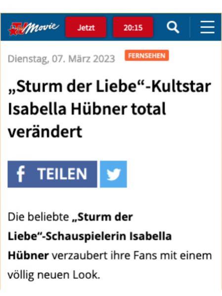 Isabella Huebner neue Frisur Juergen Winkler Friseure