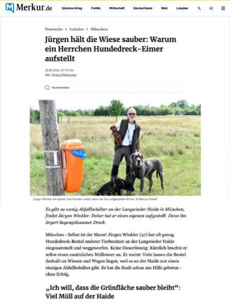 Juergen Winkler Merkur Friseur und seine Hunde