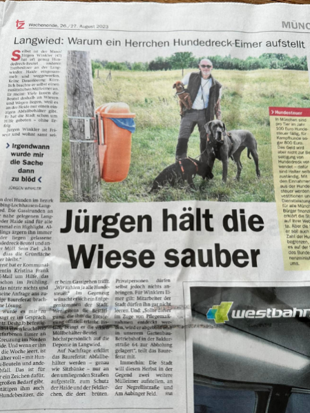 Juergen Winkler tz Friseur und seine Hunde