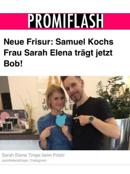 Sarah Elena Koch neue Frisur